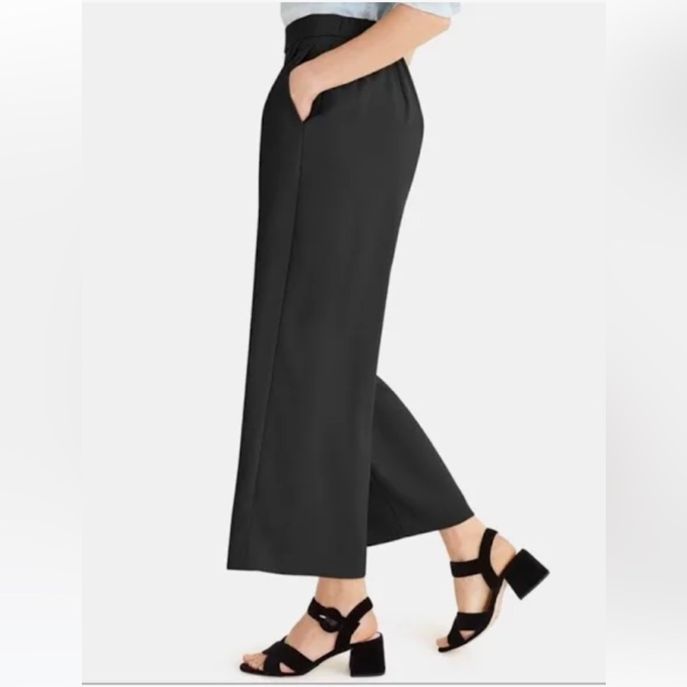 NEW! J. Crew Black Wide-Leg Pull-On Pants